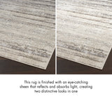 nourison glitz glz10 cream grey rug