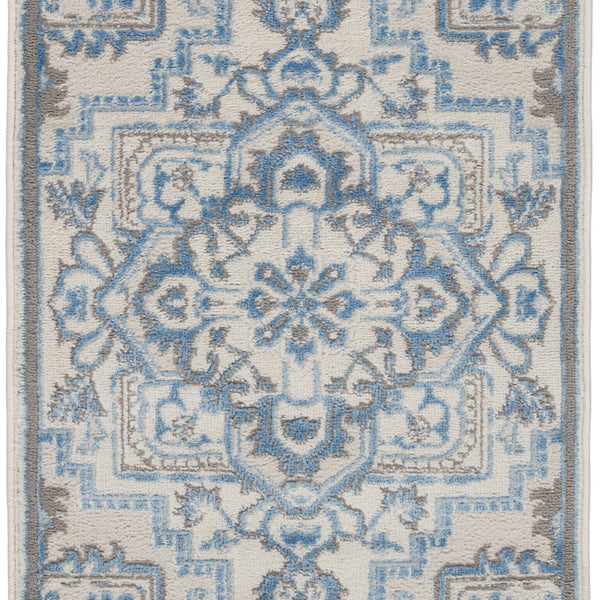 nourison elation etn10 ivory blue rug