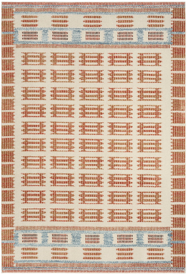 nourison nordic nrc16 ivory rust rug