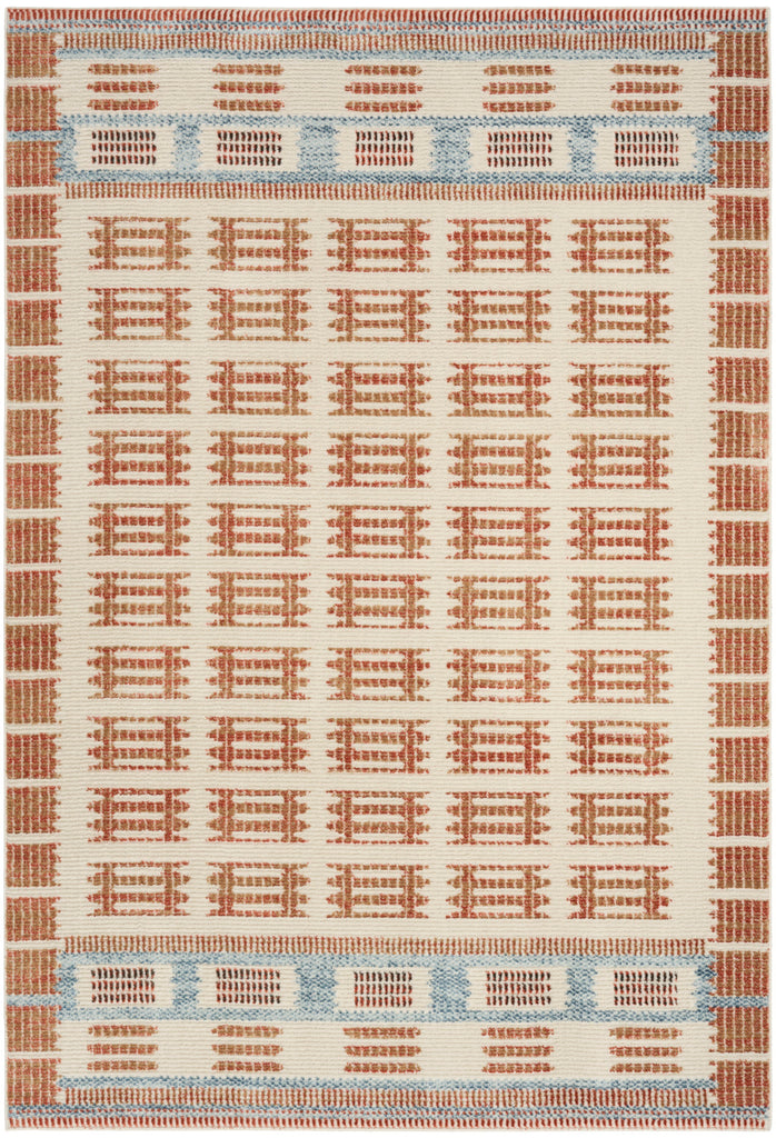 nourison nordic nrc16 ivory rust rug