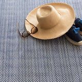 dash albert herringbone da389 navy rug