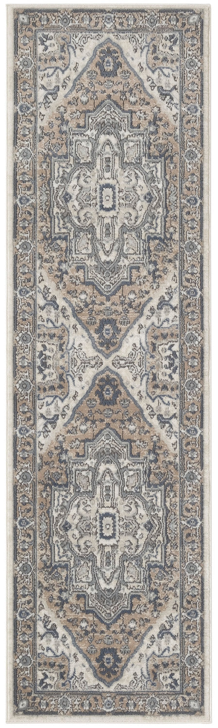 nourison quarry qua18 ivory taupe rug
