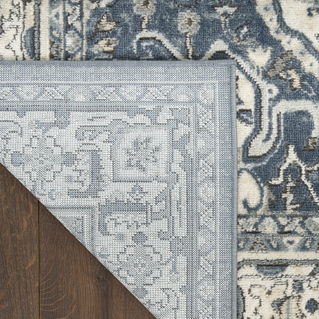 nourison quarry qua18 navy ivory rug