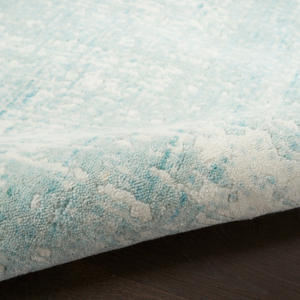 nourison harmony hay02 ivory aqua rug