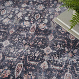 nourison grand washables grw06 navy ivory rug
