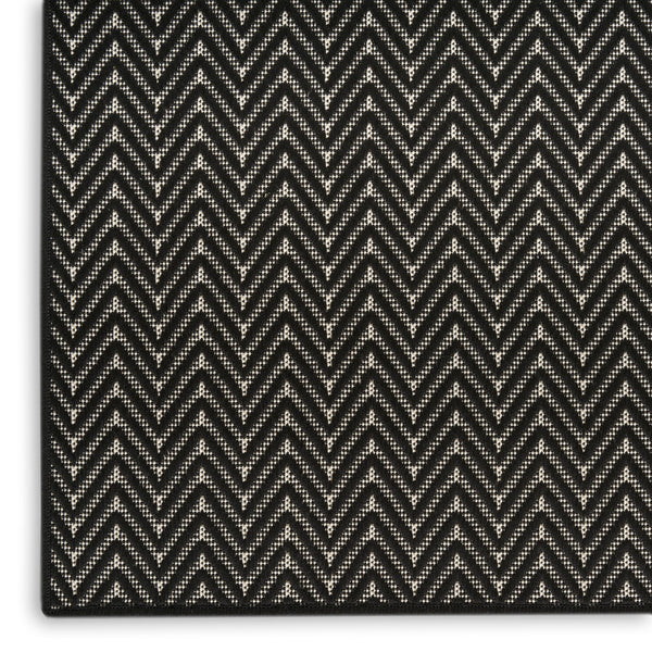 nourison horizon indoor outdoor hoz02 black rug