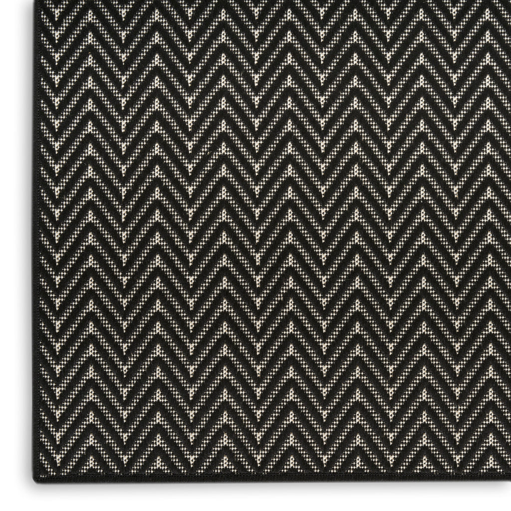 nourison horizon indoor outdoor hoz02 black rug