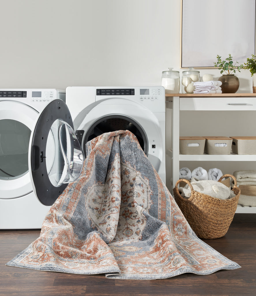nourison astra machine washable asw11 denim multicolor rug