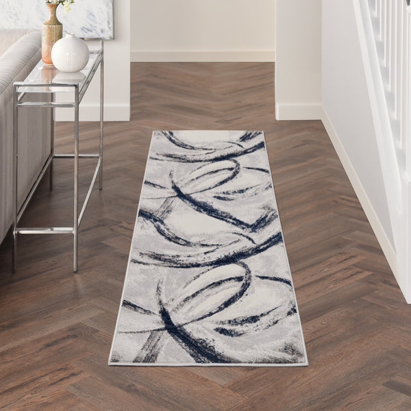 nourison brushstrokes bsk02 grey navy rug