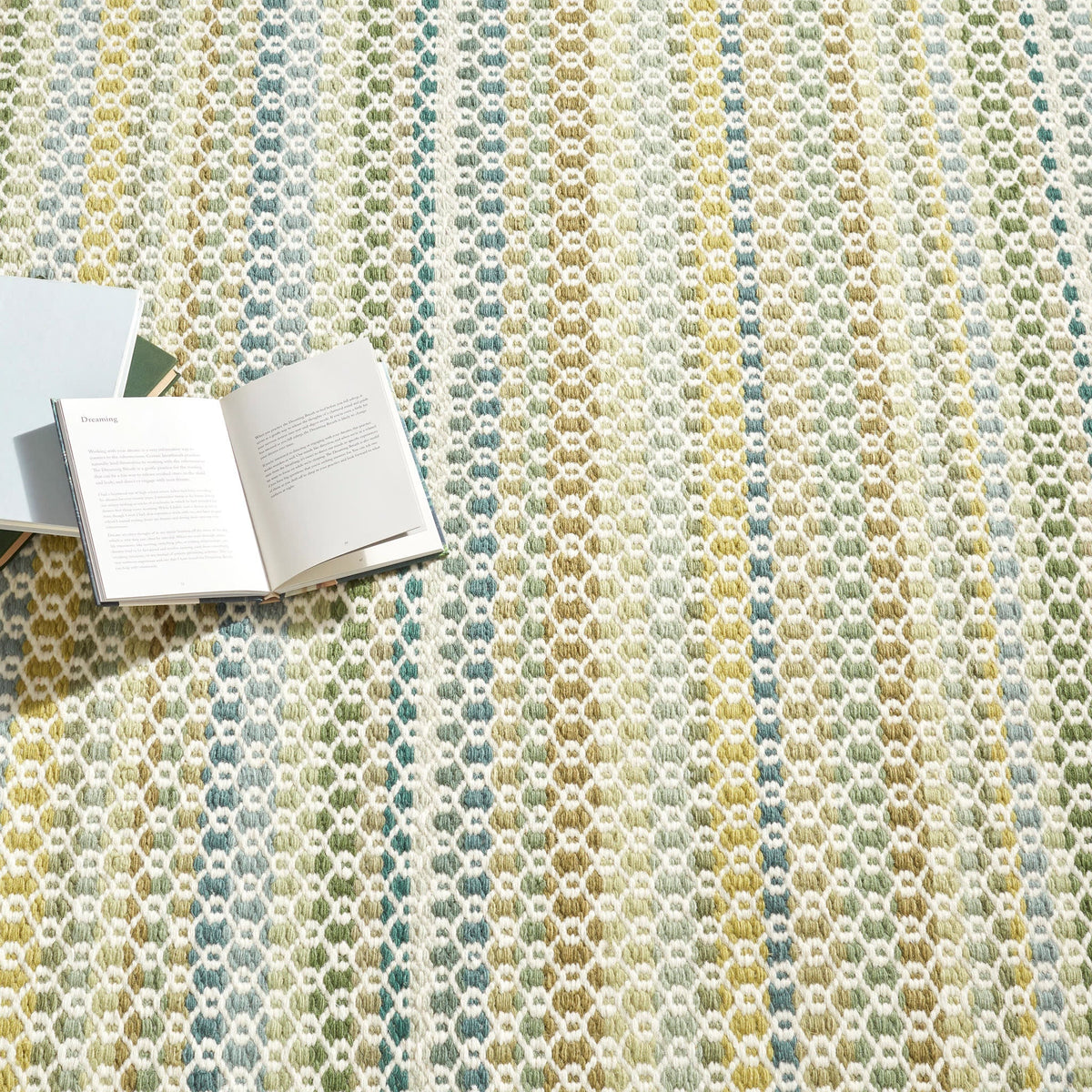 dash albert poppy da2025 moss rug