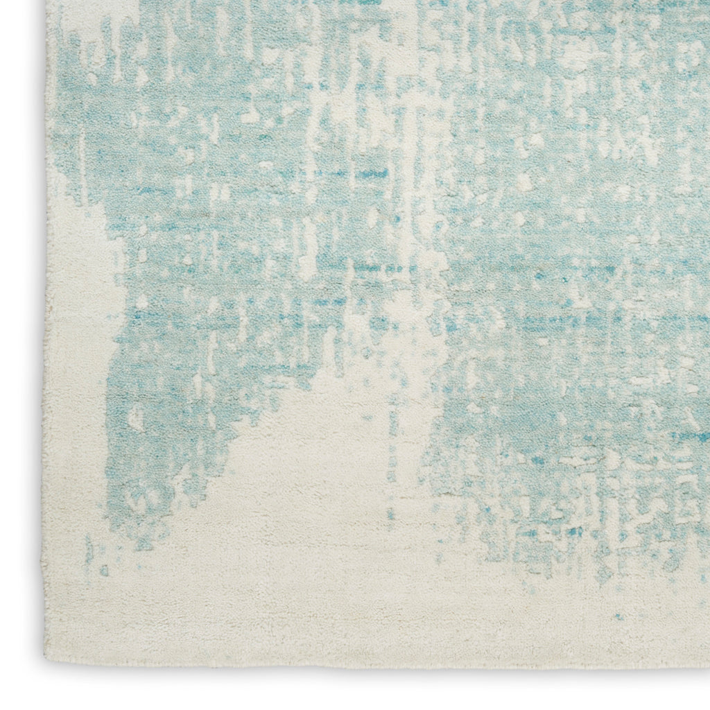 nourison harmony hay02 ivory aqua rug