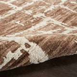 nourison luna lun02 mocha ivory rug