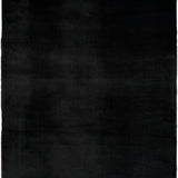 nourison soft plush rabbit fur sff01 black rug