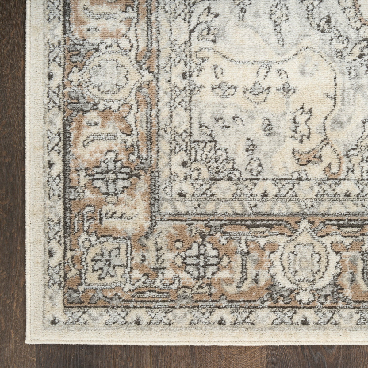 nourison quarry qua18 ivory grey taupe rug