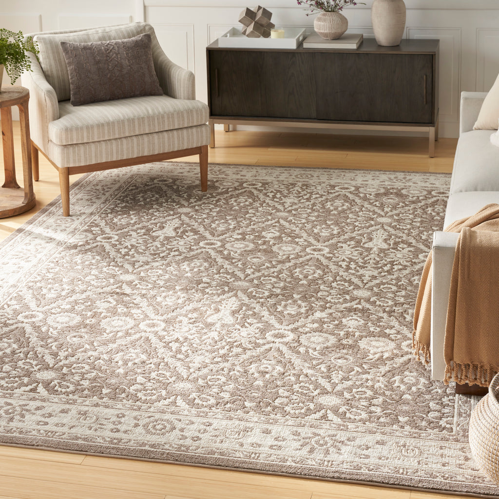nourison eco cycle ecy04 ivory mocha rug