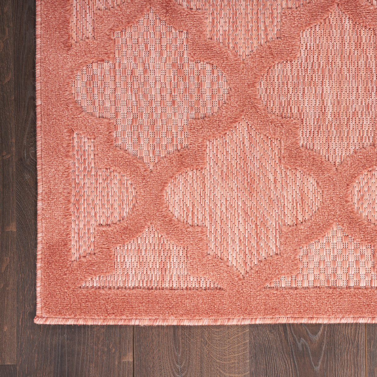 nourison easy care nes01 coral orange rug
