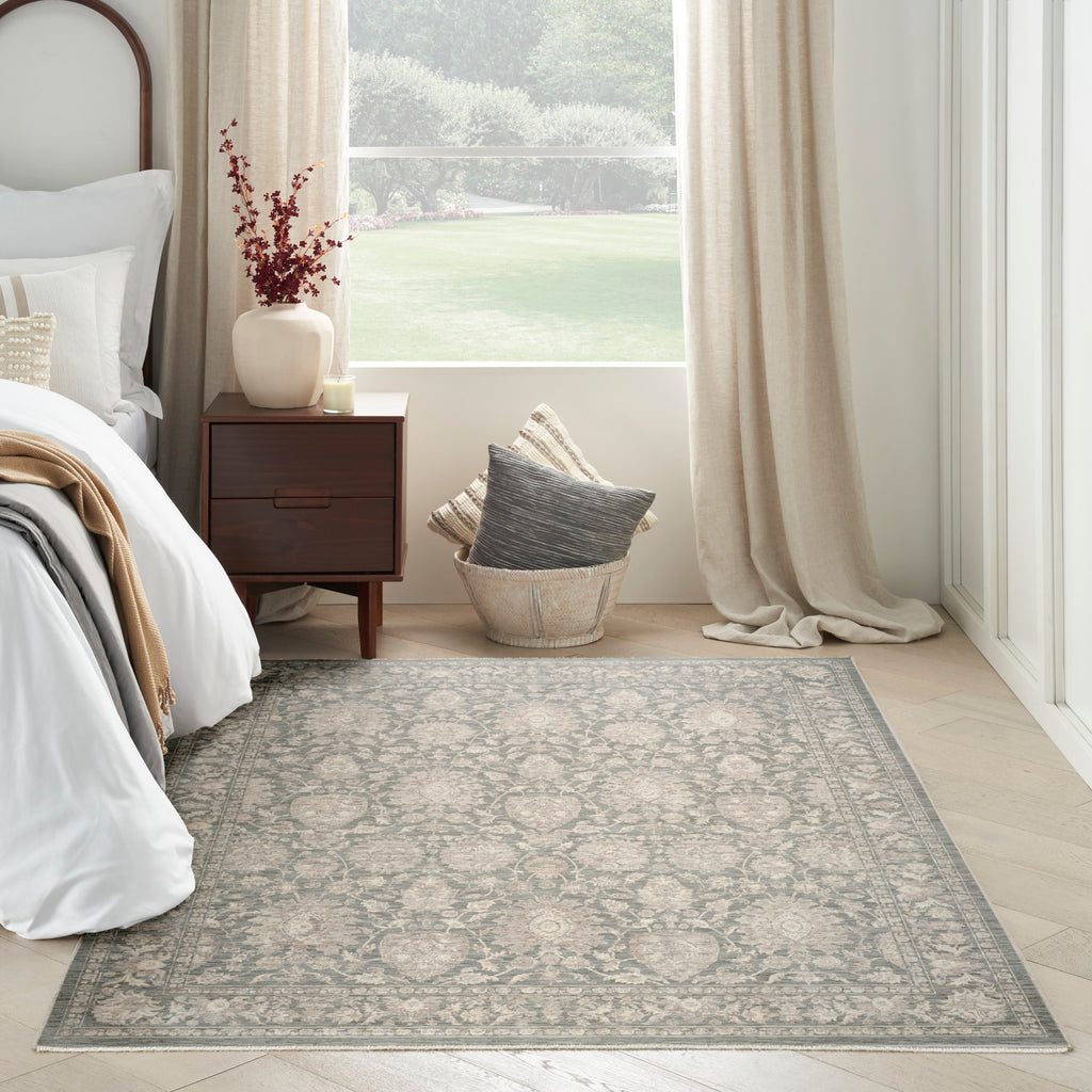 nourison shadows shw08 sage ivory rug