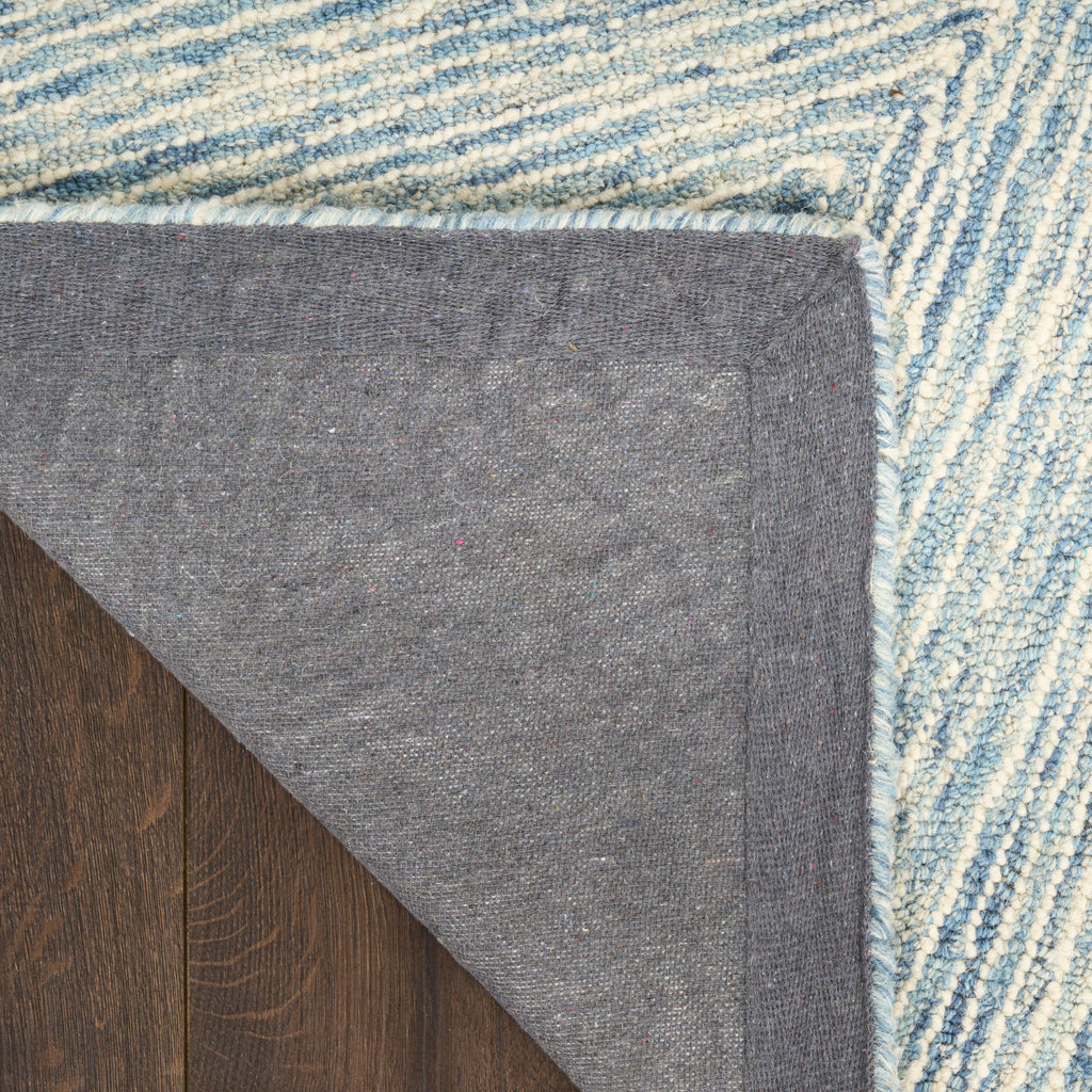 nourison pure angles ang01 ivory blue rug