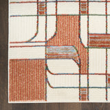 nourison nordic nrc17 ivory rust rug