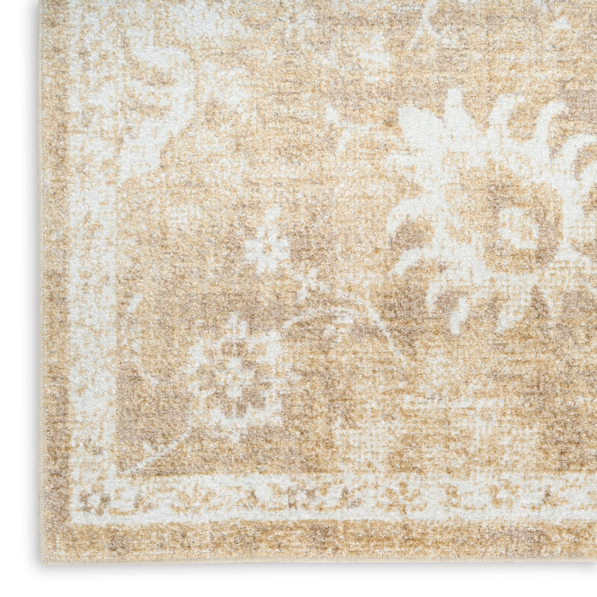 nourison astra machine washable asw19 ivory gold rug