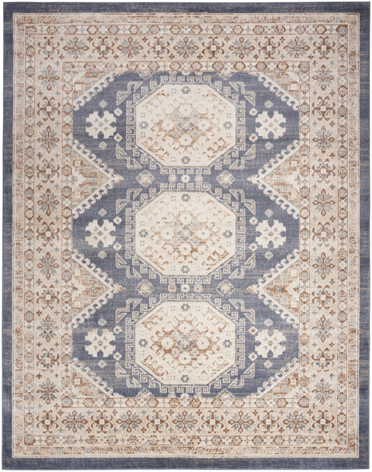 nourison serenity home srh01 ivory blue rug