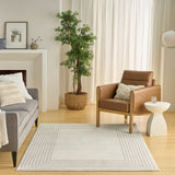 nourison ivory hues ivh03 ivory grey rug