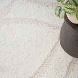 nourison modern shag mmd03 ivory beige rug