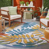 nourison aloha alh18 ivory multi rug