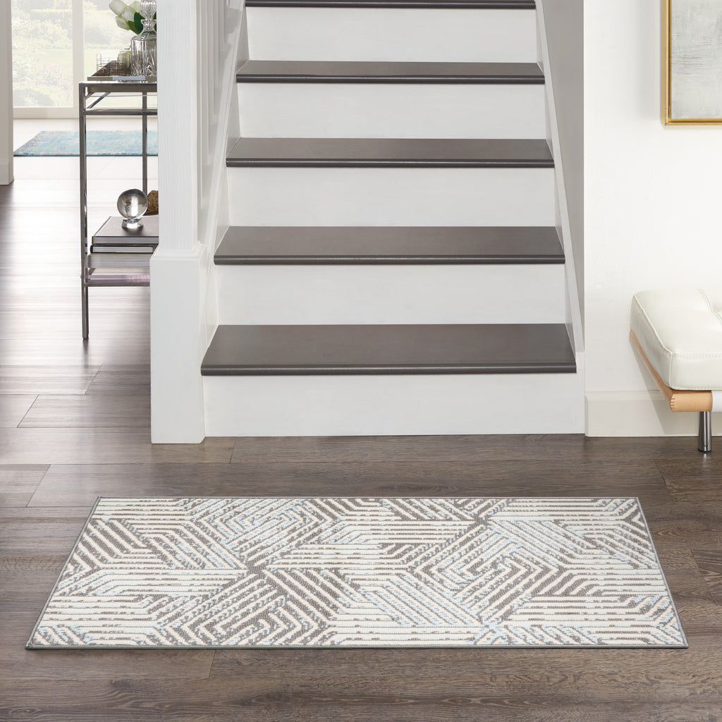 nourison grafix grf39 grey rug