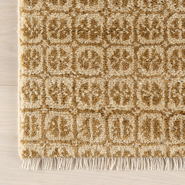 dash albert tullie da2363 ochre hand knotted wool rug