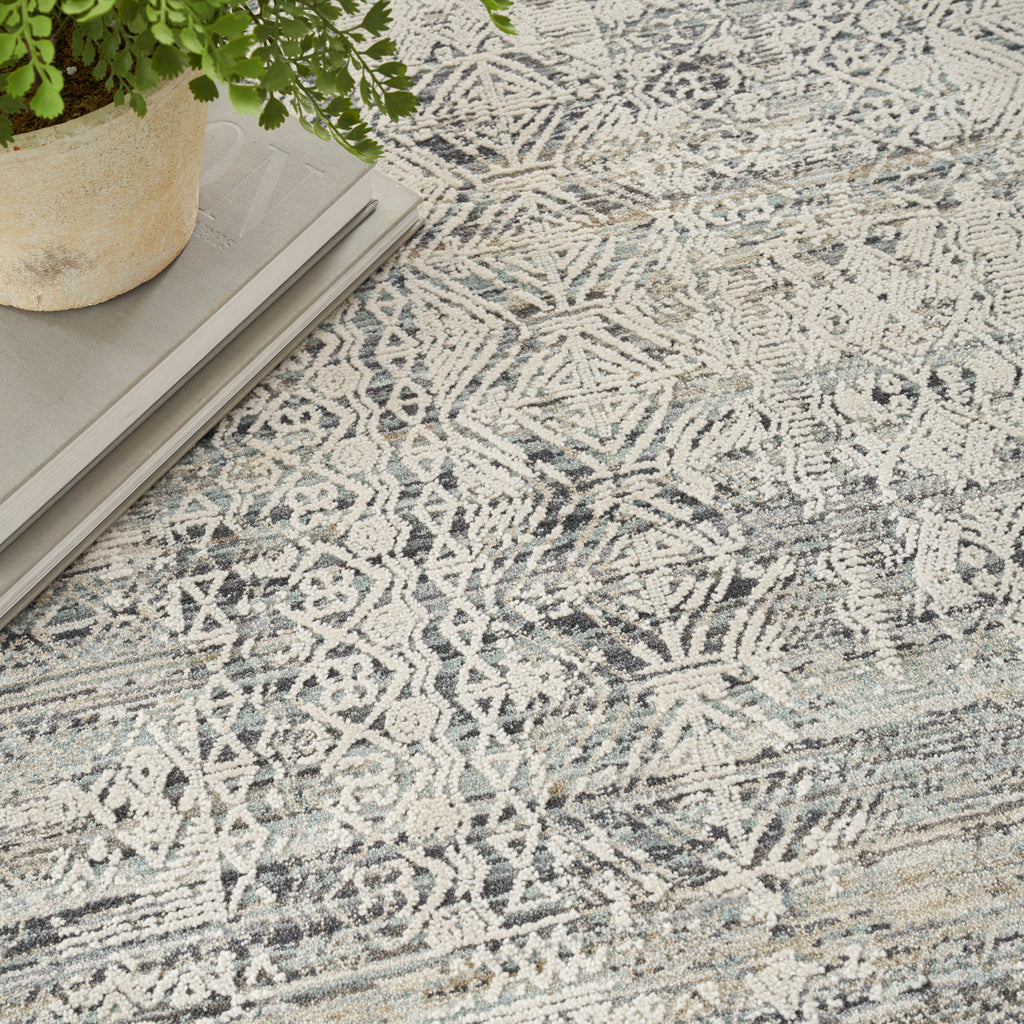 nourison lynx lnx06 ivory blue rug
