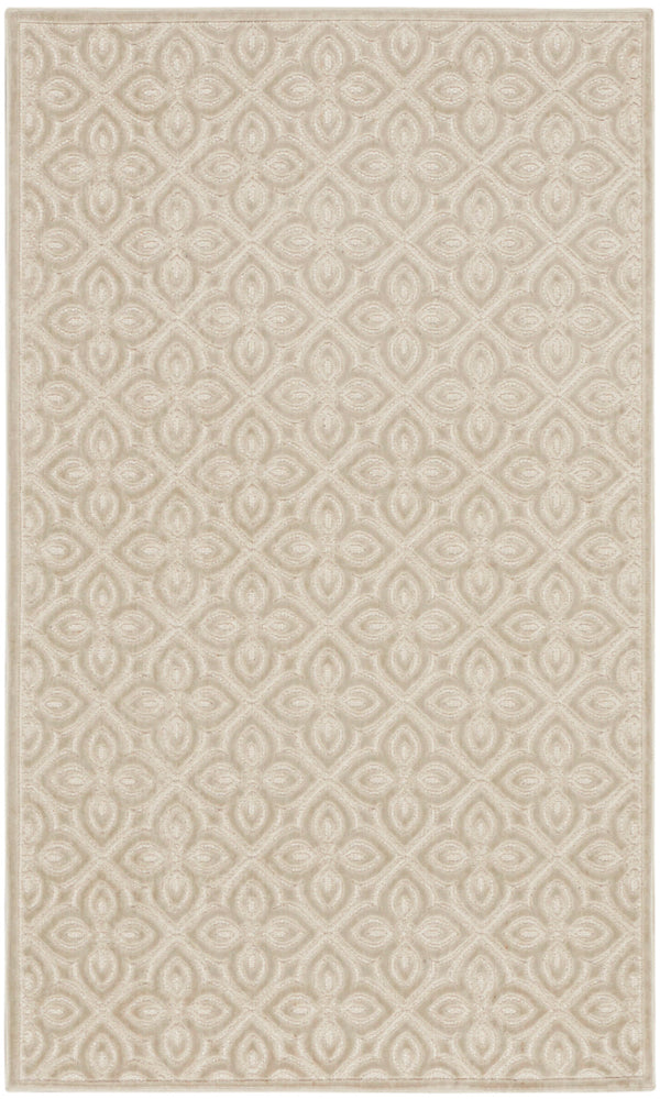 nourison washable charm wch03 silver ivory rug