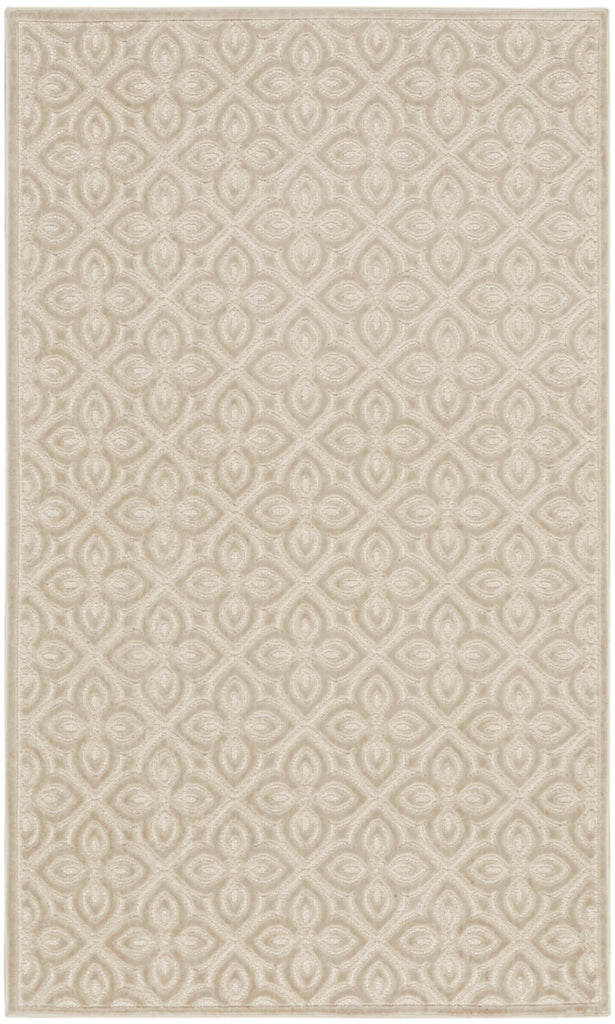 nourison washable charm wch03 silver ivory rug