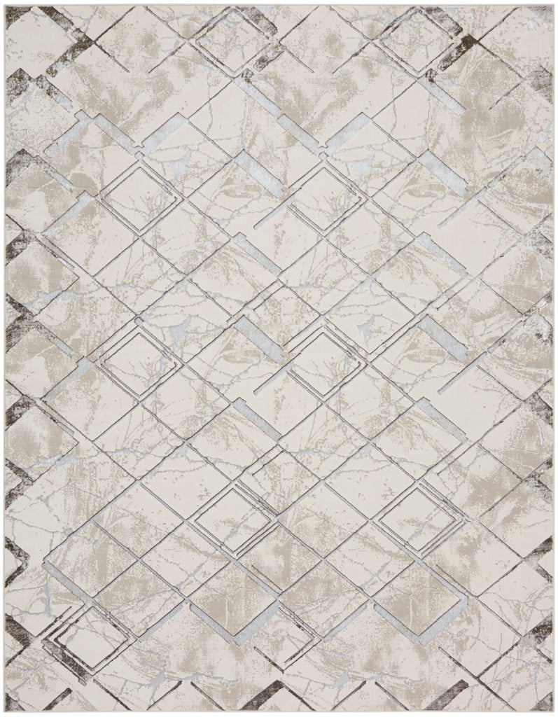 nourison glitz glz02 ivory grey rug