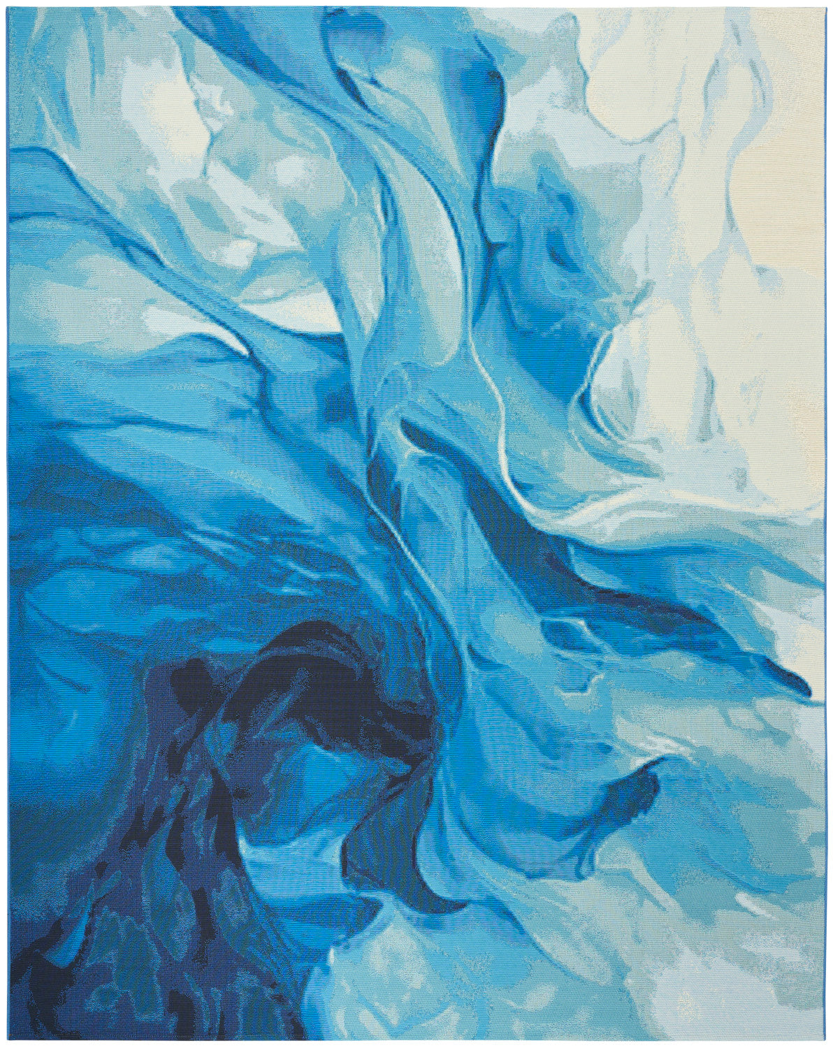 nourison color splash csp09 blue ivory rug