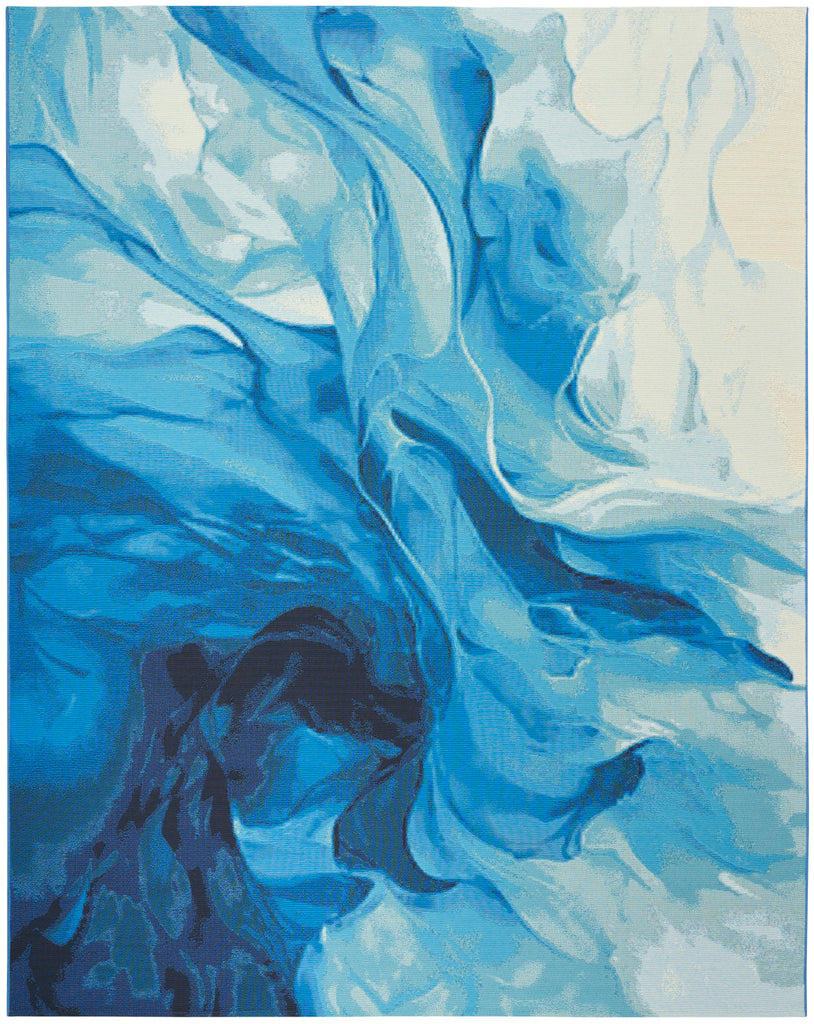 nourison color splash csp09 blue ivory rug