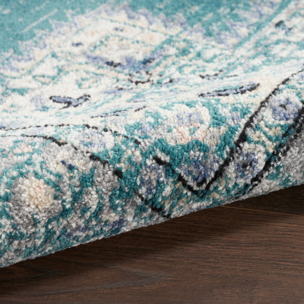 nourison passion psn03 turquoise grey rug