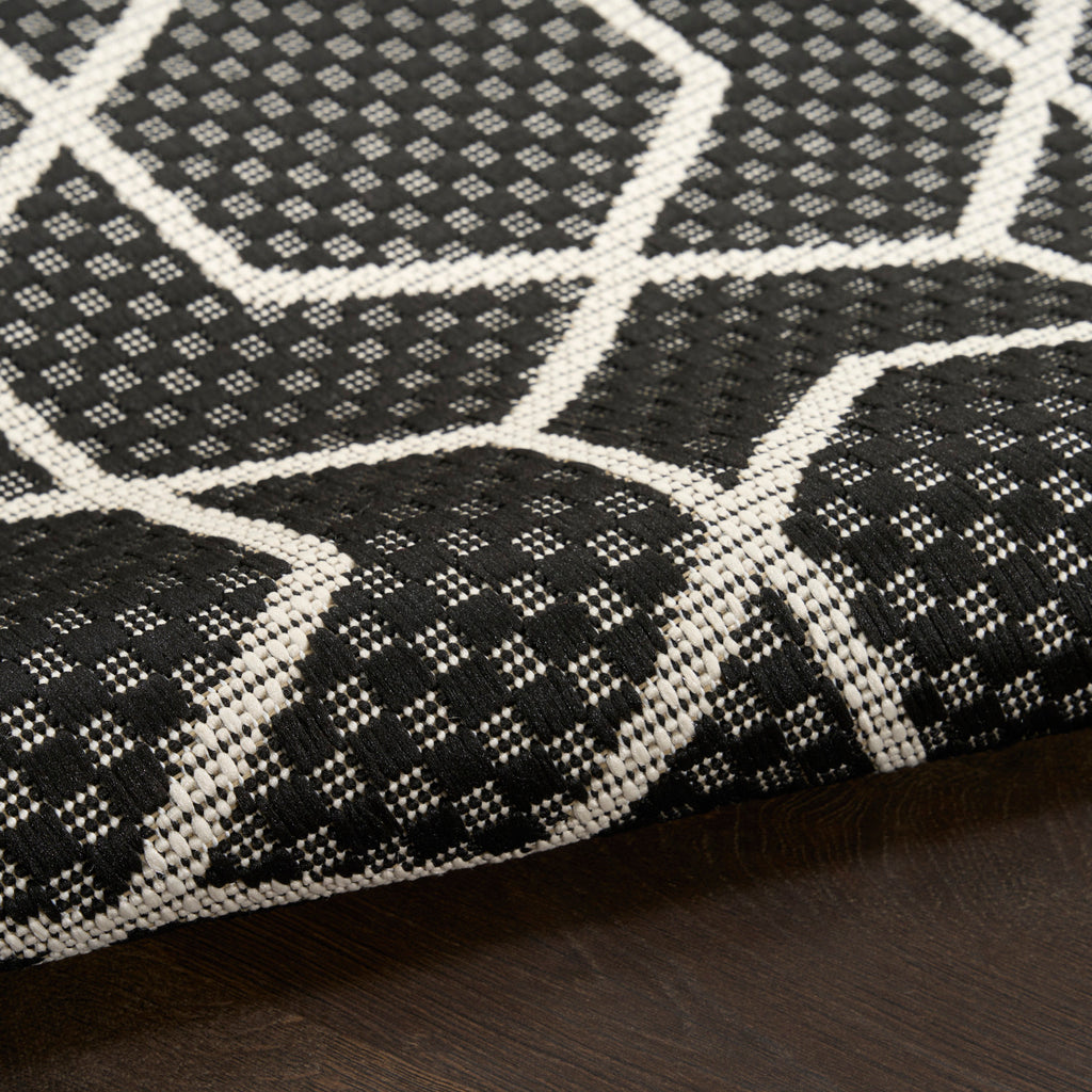 nourison horizon indoor outdoor hoz01 black rug