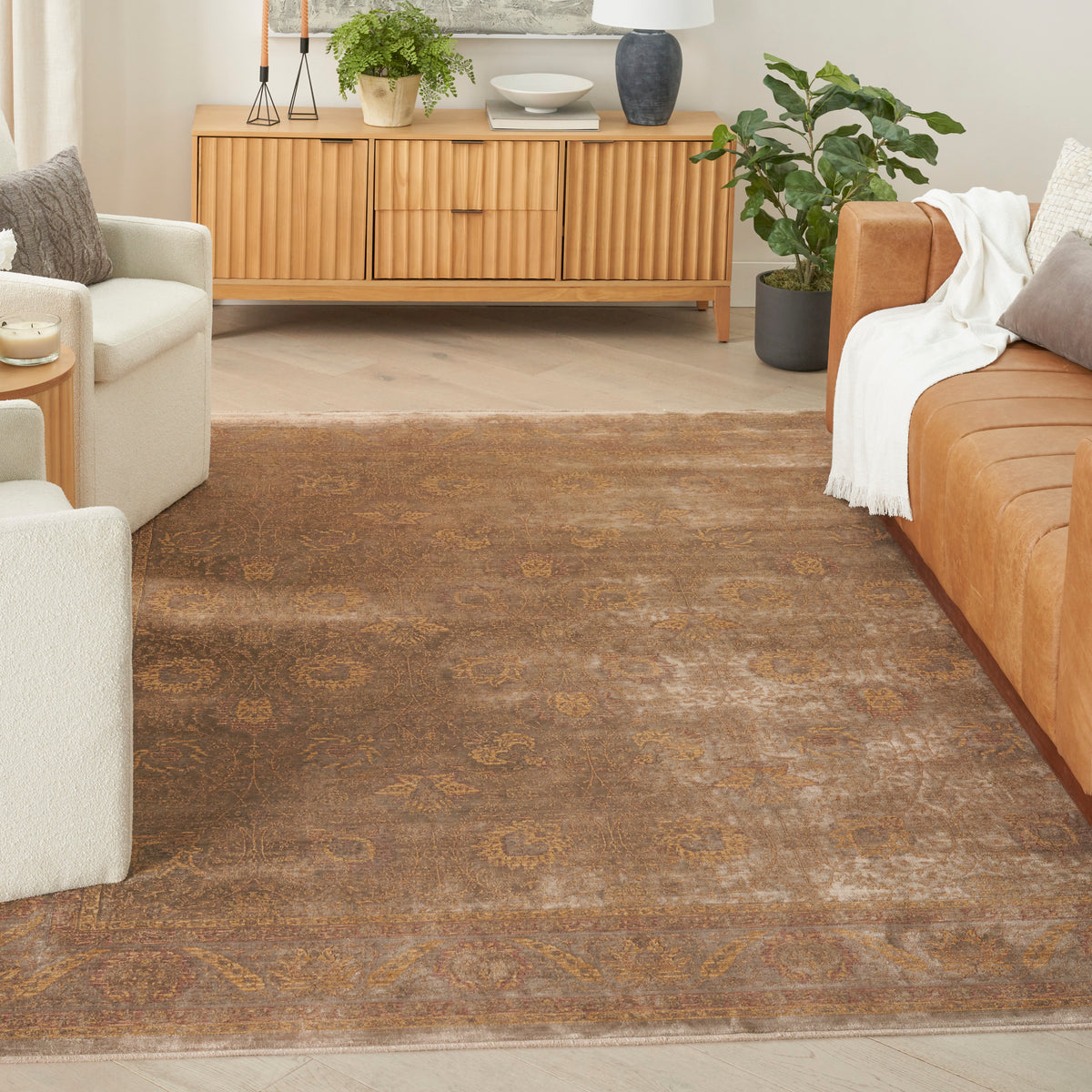 nourison luxurious lrs02 taupe rug