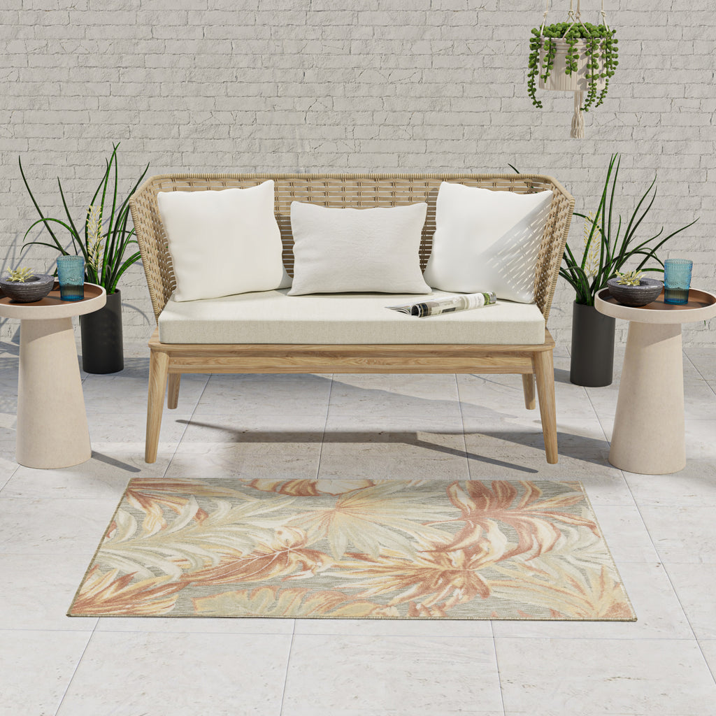nourison aloha alh43 sage rose rug
