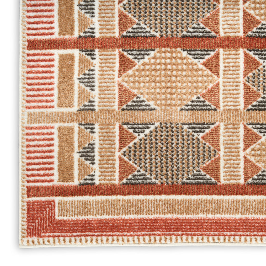 nourison nordic nrc06 rust multicolor rug