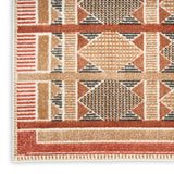 nourison nordic nrc06 rust multicolor rug