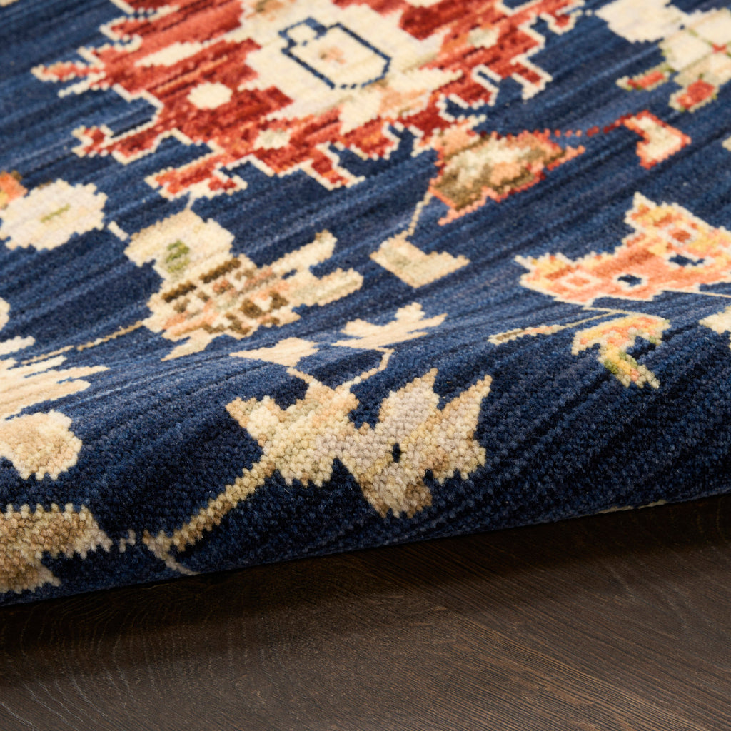 nourison antique bloom anb01 navy rug