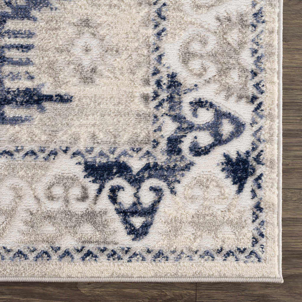 Hauteloom Bindi HJPTBINDIA2 Navy Machine Made Polypropylene Rug