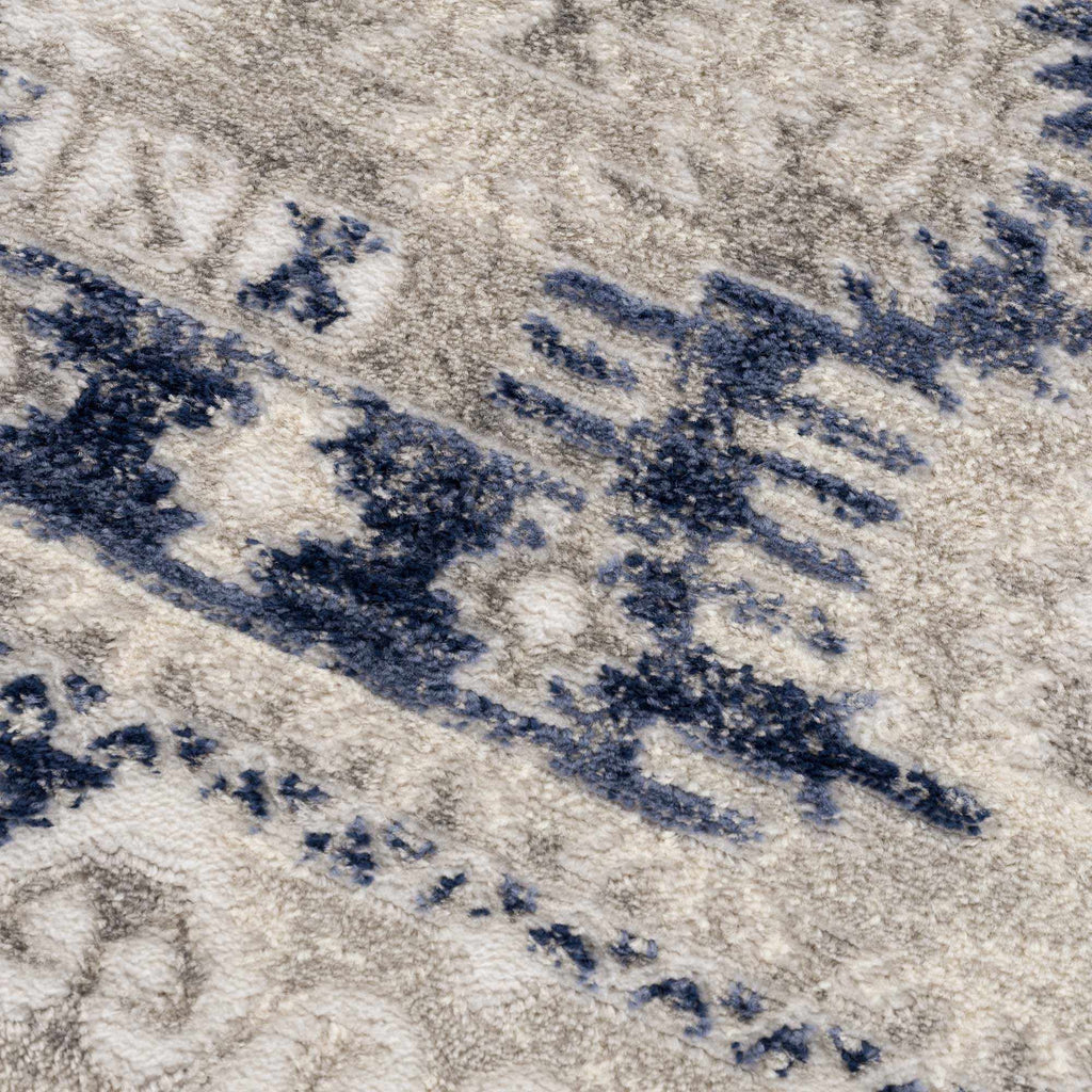 Hauteloom Bindi HJPTBINDIA2 Navy Machine Made Polypropylene Rug