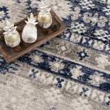 Hauteloom Bindi HJPTBINDIA2 Navy Machine Made Polypropylene Rug