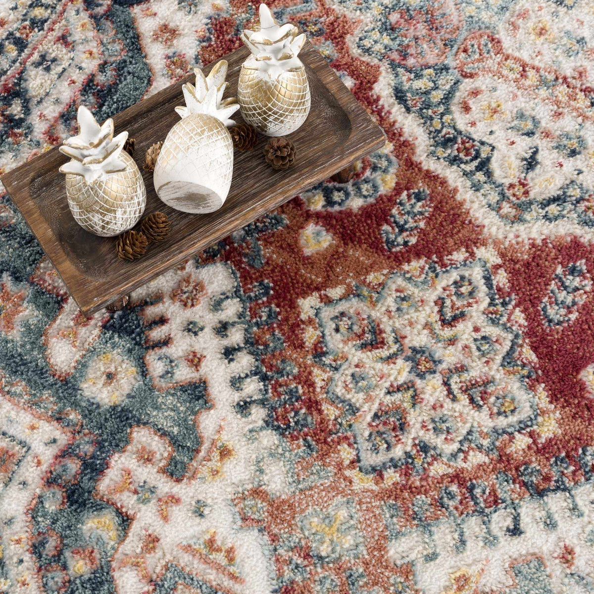 Hauteloom Brend HJPTBRENAA3 Navy Machine Made Polypropylene Rug