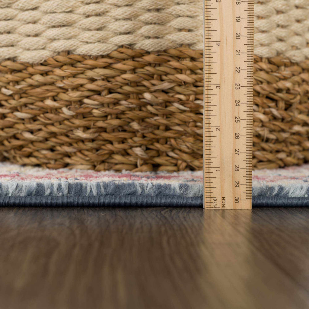 Hauteloom Brend HJPTBRENAA3 Navy Machine Made Polypropylene Rug