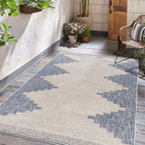 Hauteloom Djugun CALUY Blue Machine Made Polypropylene Rug