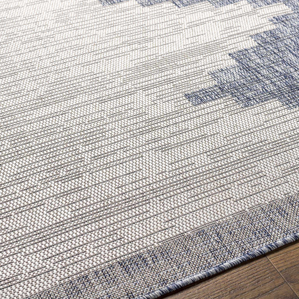 Hauteloom Djugun CALUY Blue Machine Made Polypropylene Rug